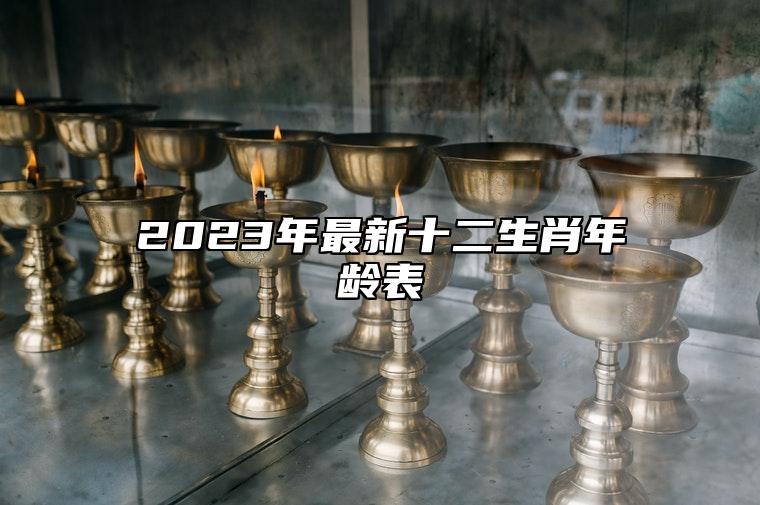 十二生肖2023年年龄查询表最新，准到爆！