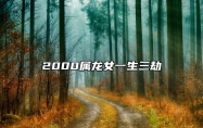 2000属龙女一生三劫 2000年属龙女劫难